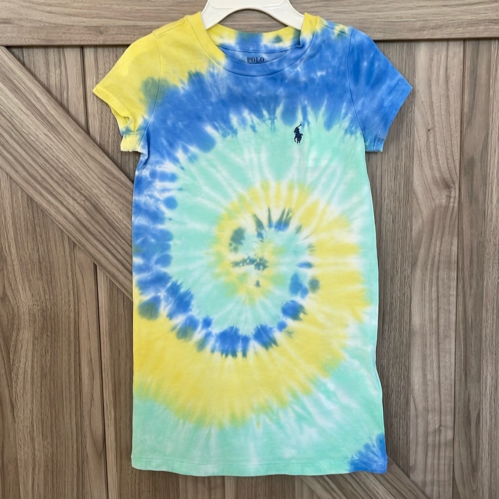 Polo Ralph Lauren NWT toddler girl size 4 tie tee shirt dress.